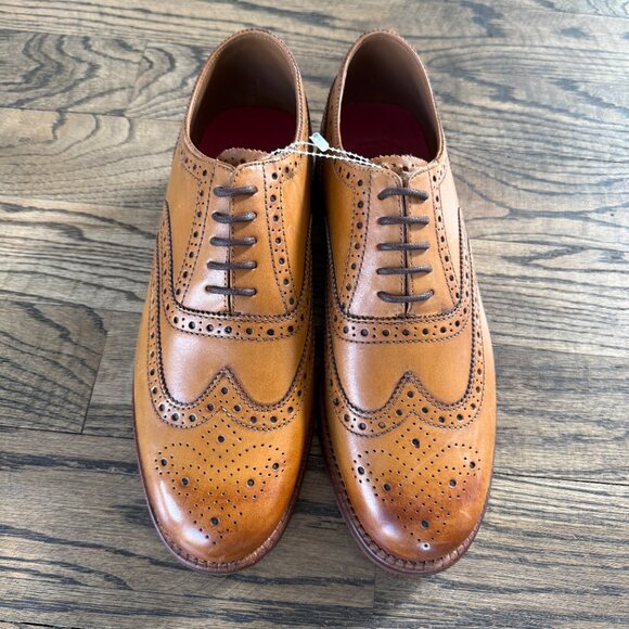 Grenson Dylan Leather Tan Oxford Shoes with Goodyear Sole Mens 10 UK/11 US NEW main image 7
